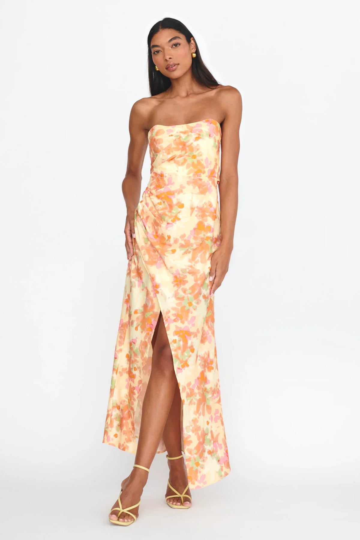Marianna Twist Back Maxi Dress Orange