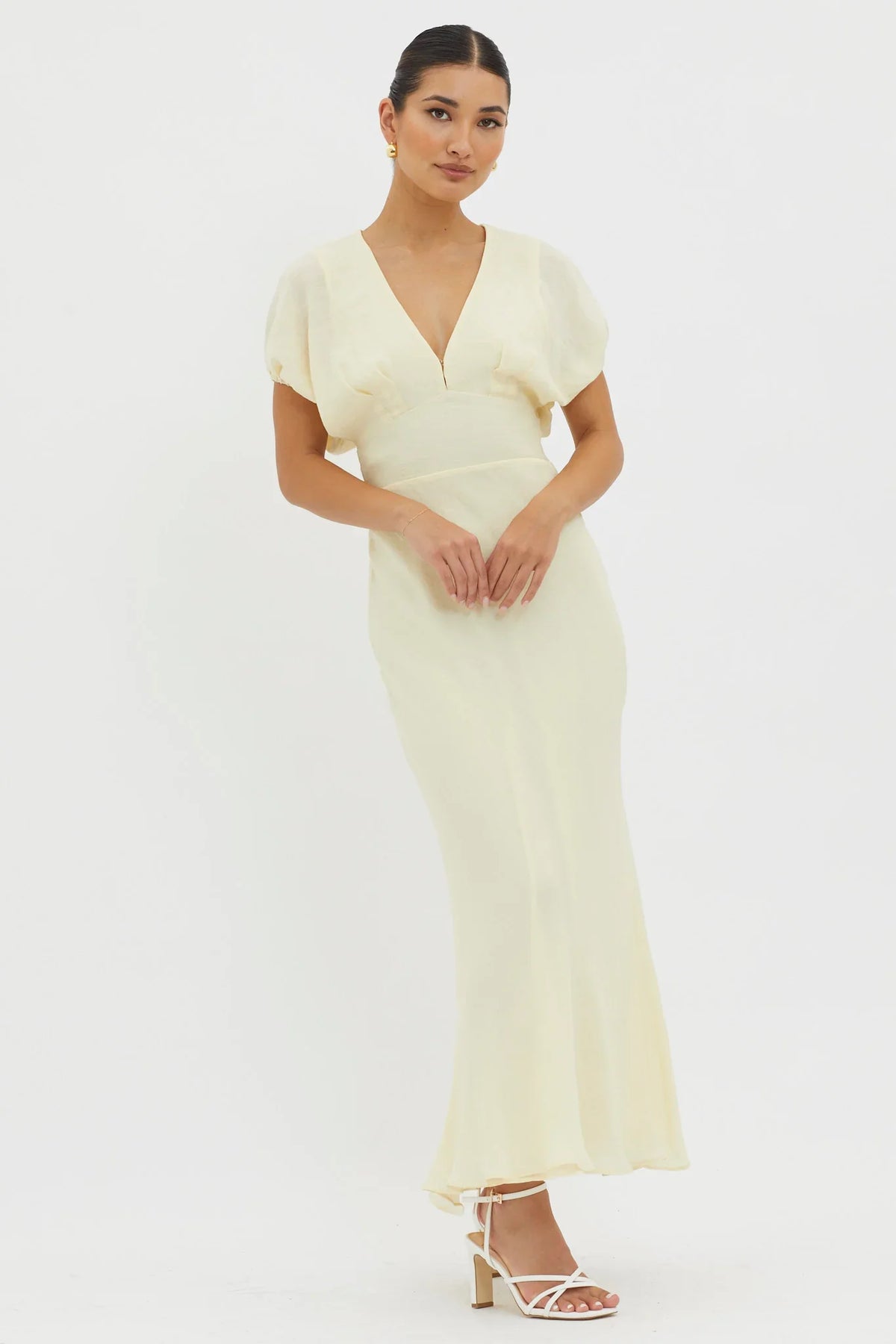 Dare To Live V-Neck Maxi Dress Butter