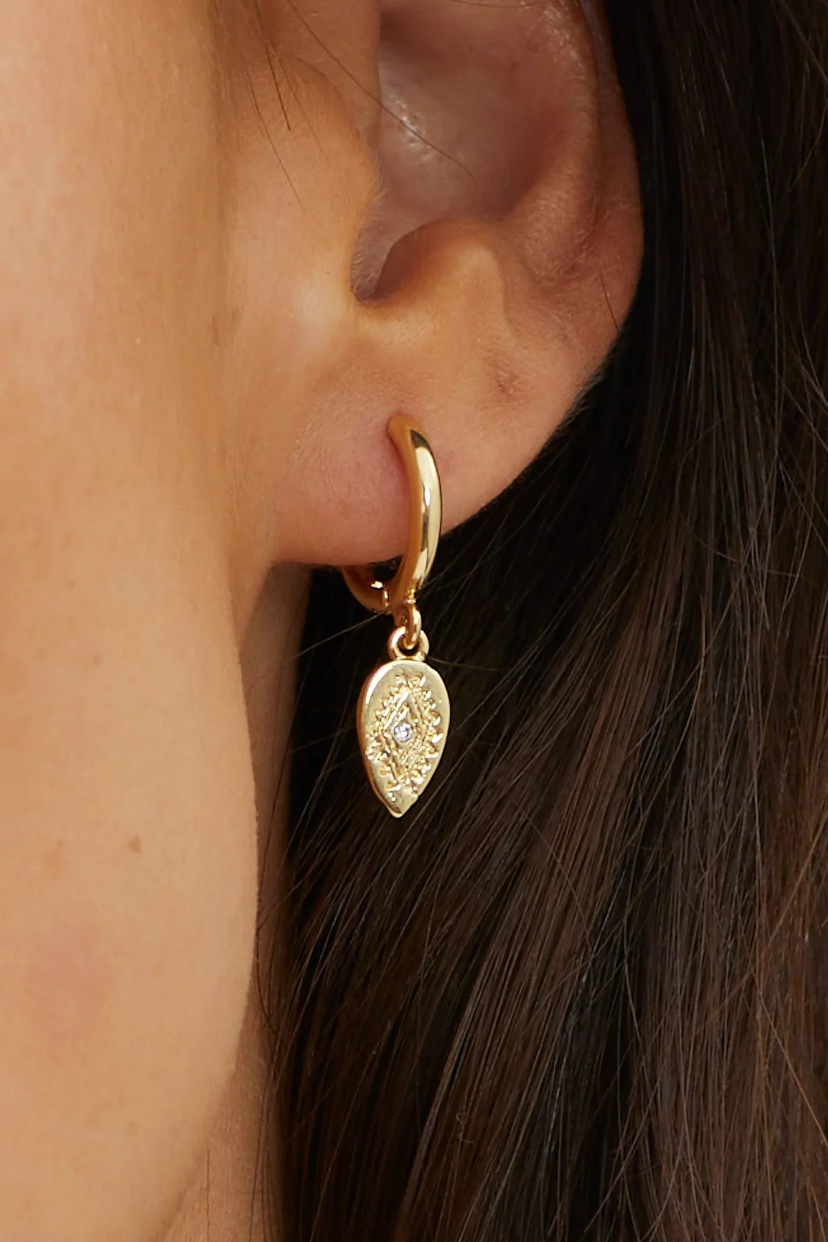 Emmie Teardrop Dangle Earrings Gold