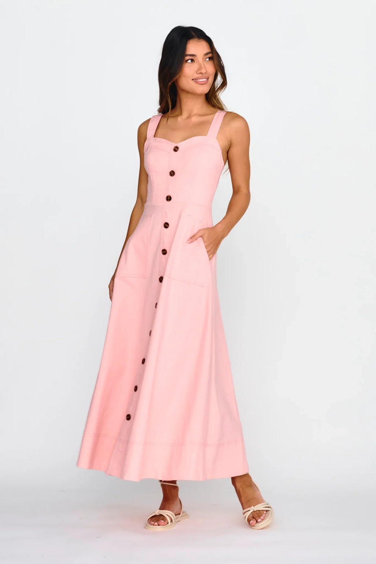 Laureen Pocket Maxi Dress Blush