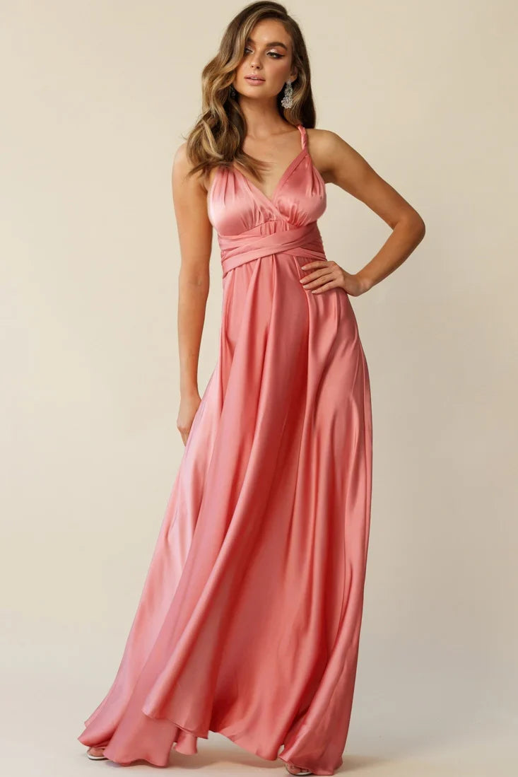 Ariana Multiway Maxi Dress Rose
