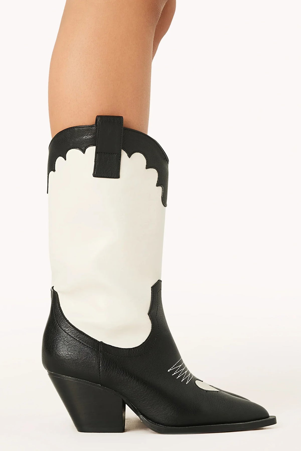 BiLLiNi Adaline Western Boots Black/Ivory