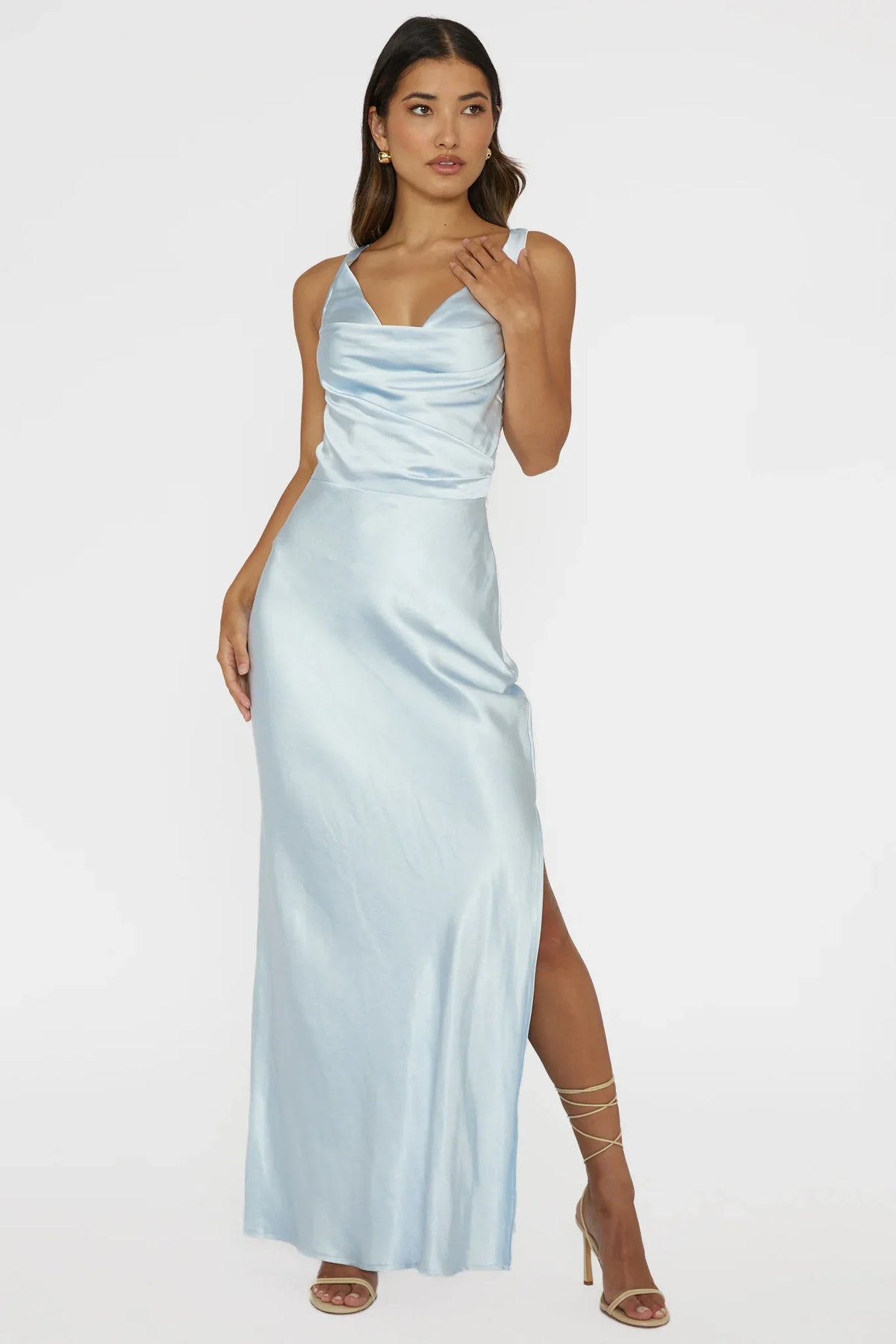 Sitara Tied Back Maxi Dress Blue