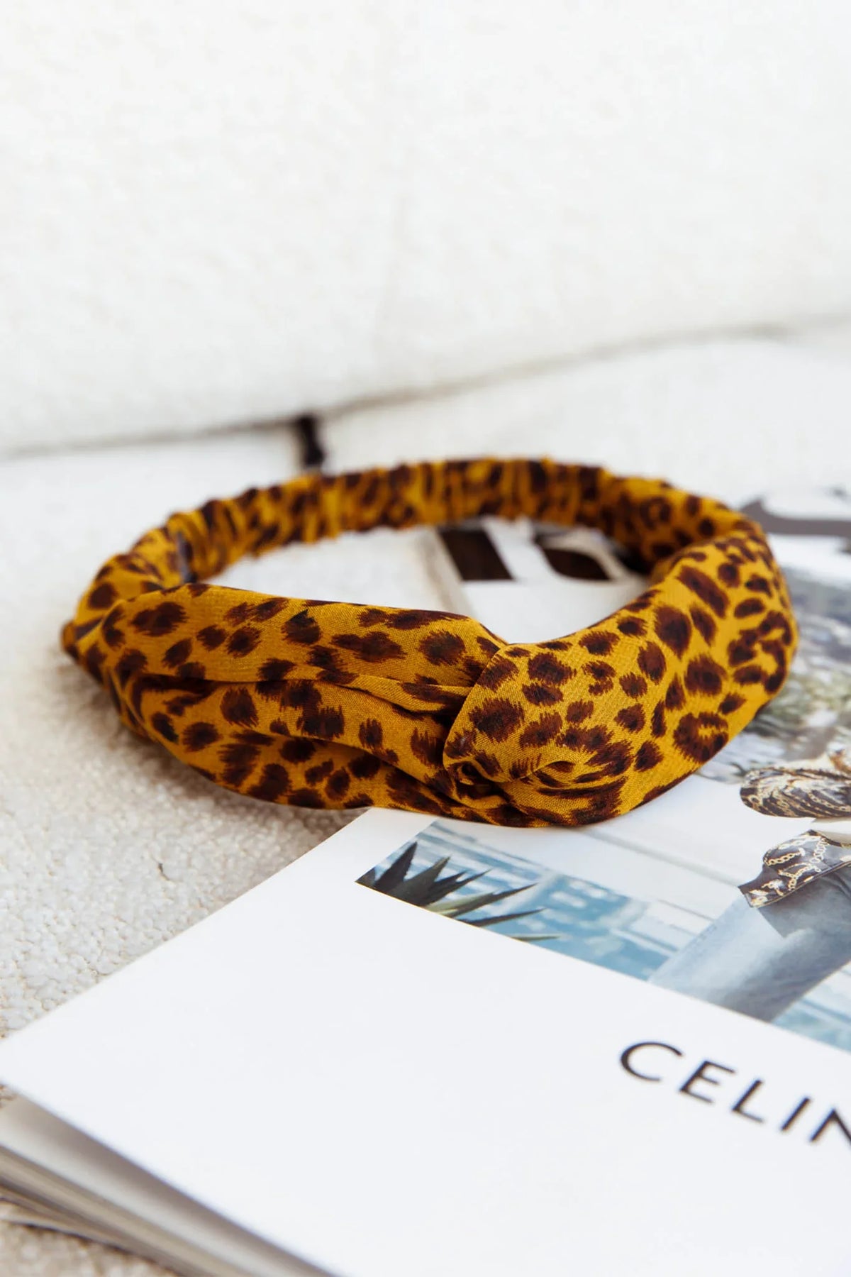 Top Knot Headband Leopard