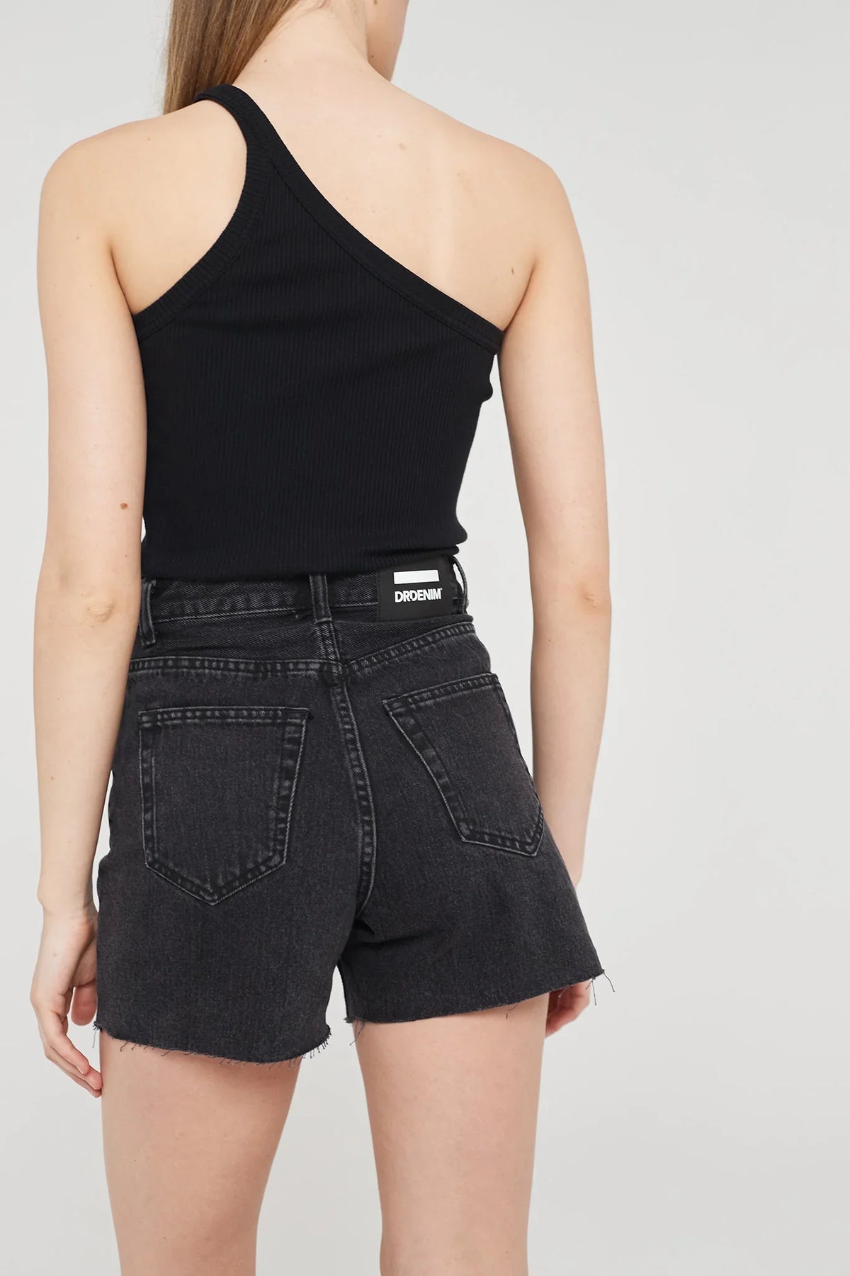 DR DENIM Nora Shorts Black Retro