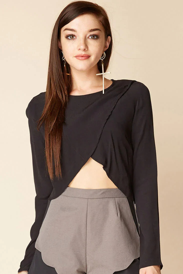 Judith Zip Top Black