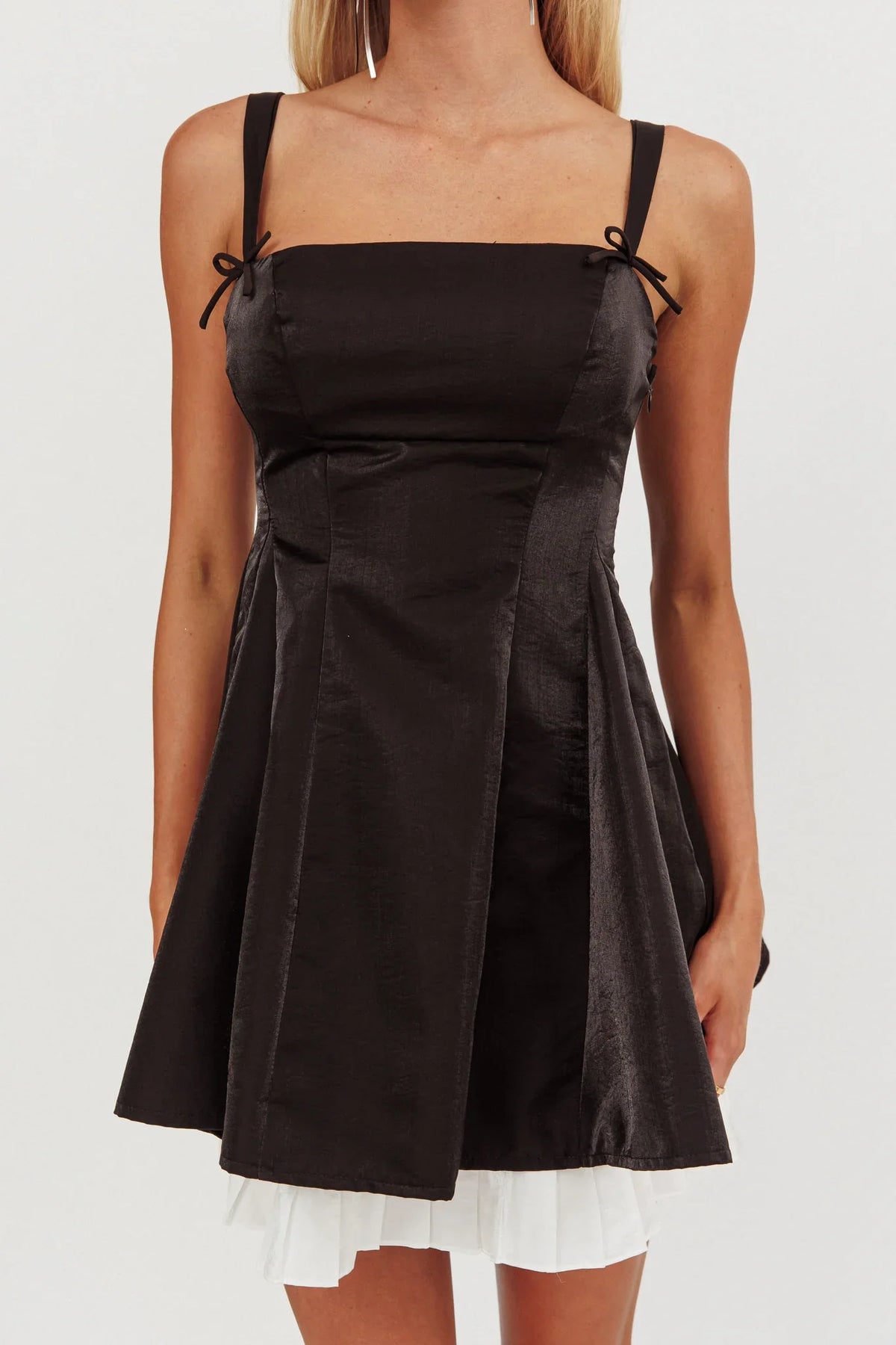 Night Rider Fit And Flare Mini Dress Black