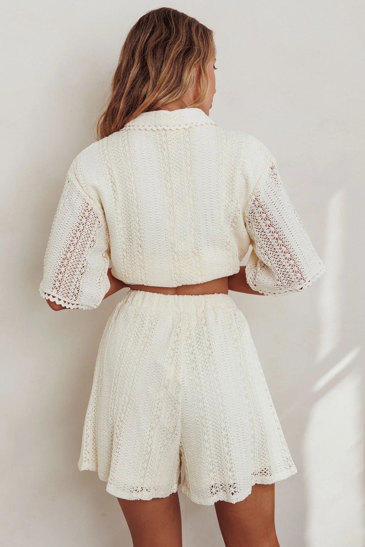 Ottawa Crochet Lace Shorts Oat