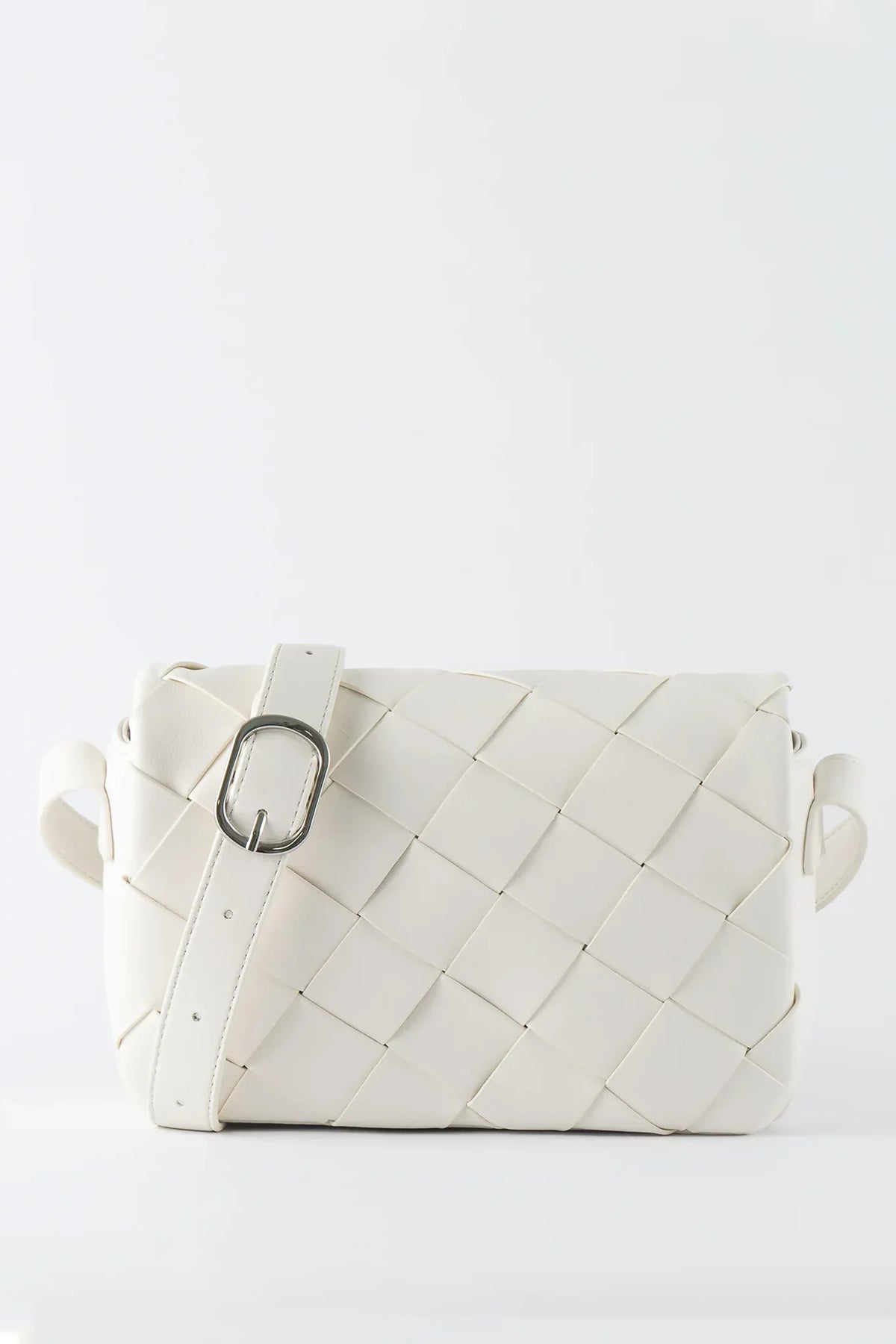 TEN TONES Azure Weave Bag White