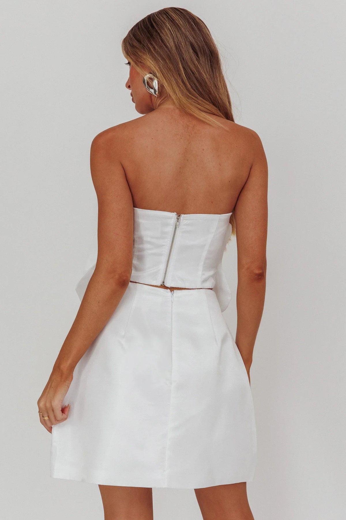 Count Down A-Line Mini Skirt Oyster