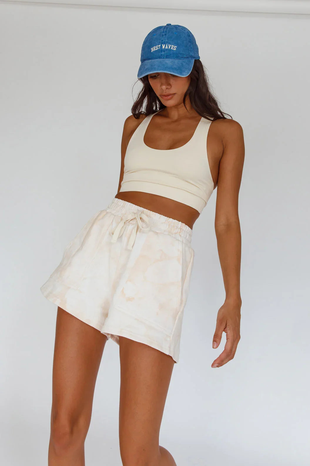 Serene Racerback Crop Top Sand