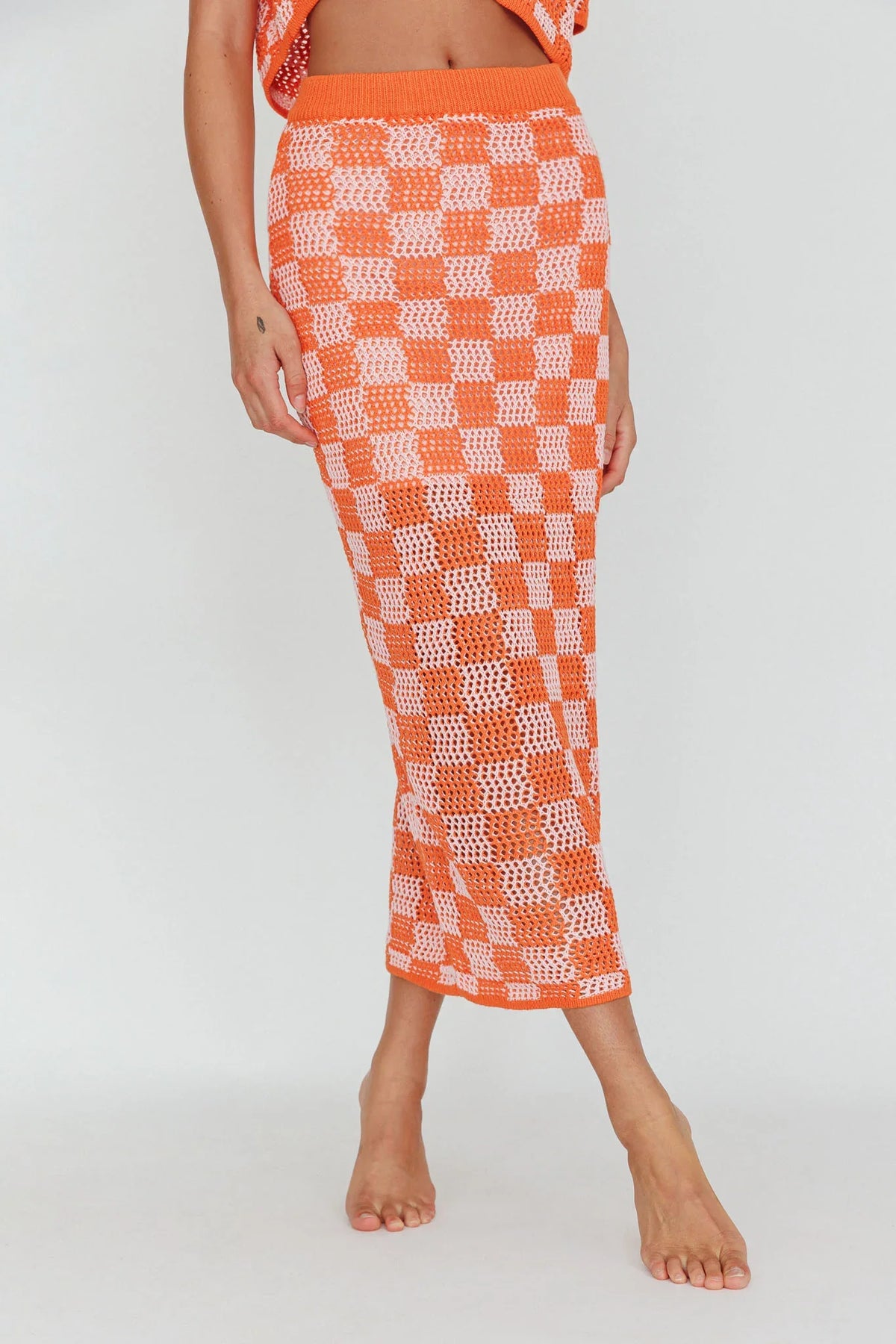 Byron Bay Crochet Maxi Skirt Sunset