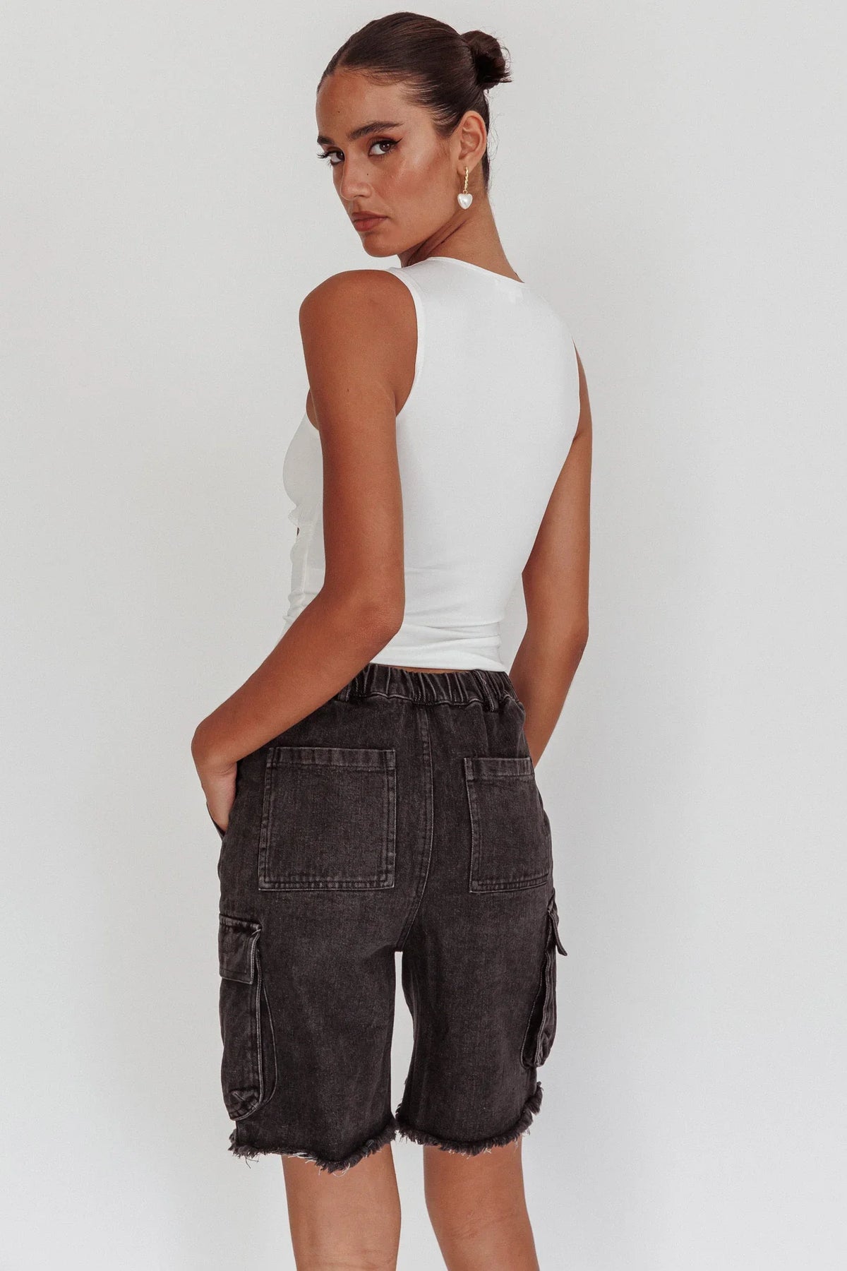 Tardy Cargo Short Jorts Black