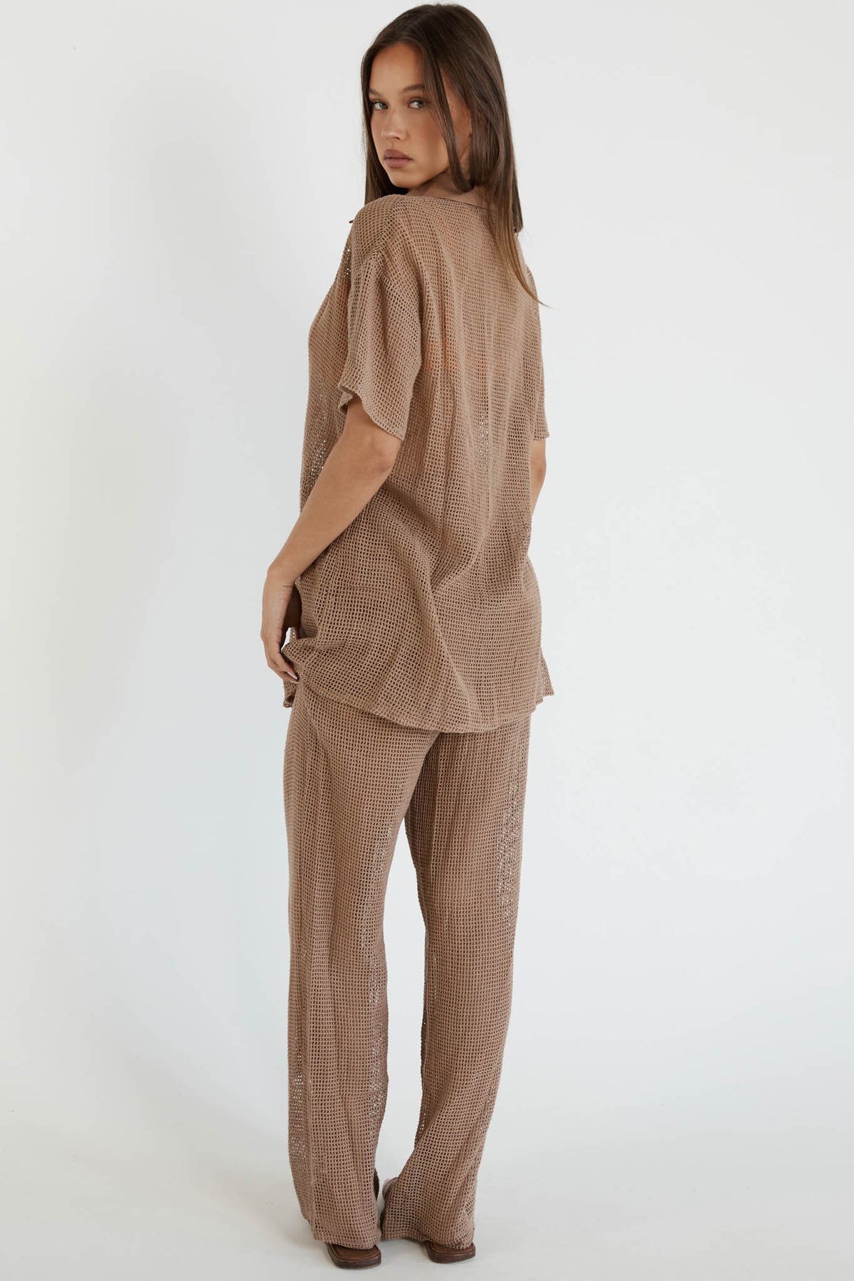 SNDYS Hyams Buttoned Knit Top Mocha