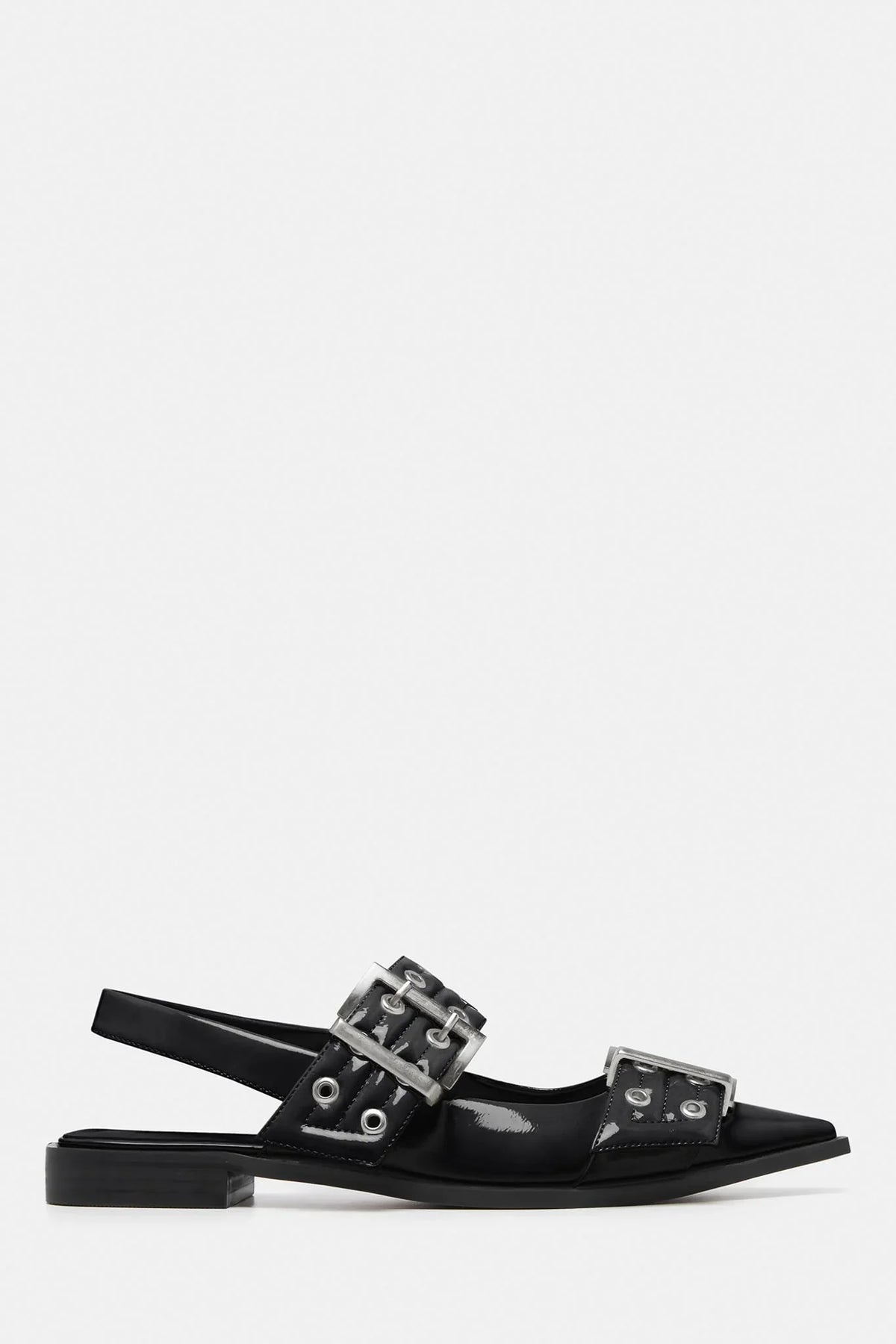 THERAPY Matilda Pointed Flat Black Patent