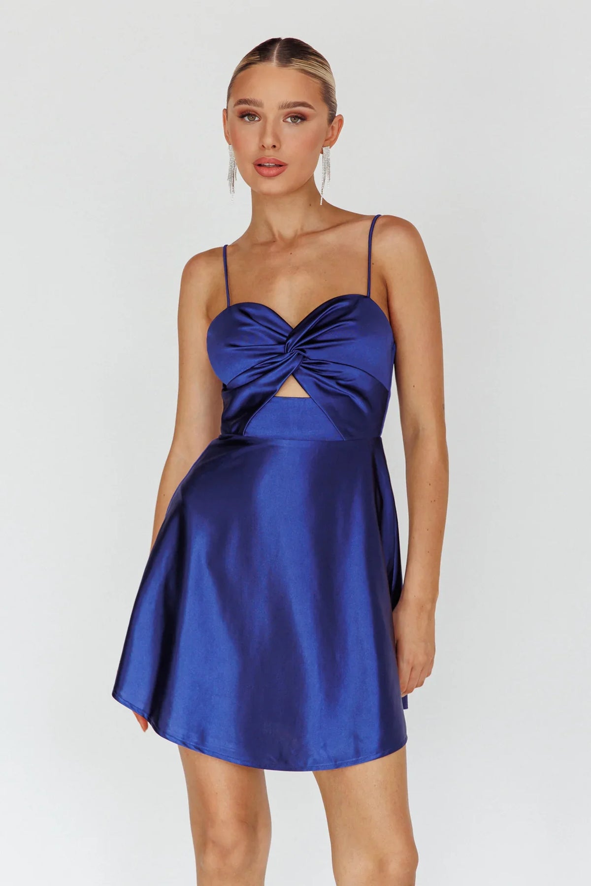 Cozumel Twist Bust Mini Dress Midnight Blue