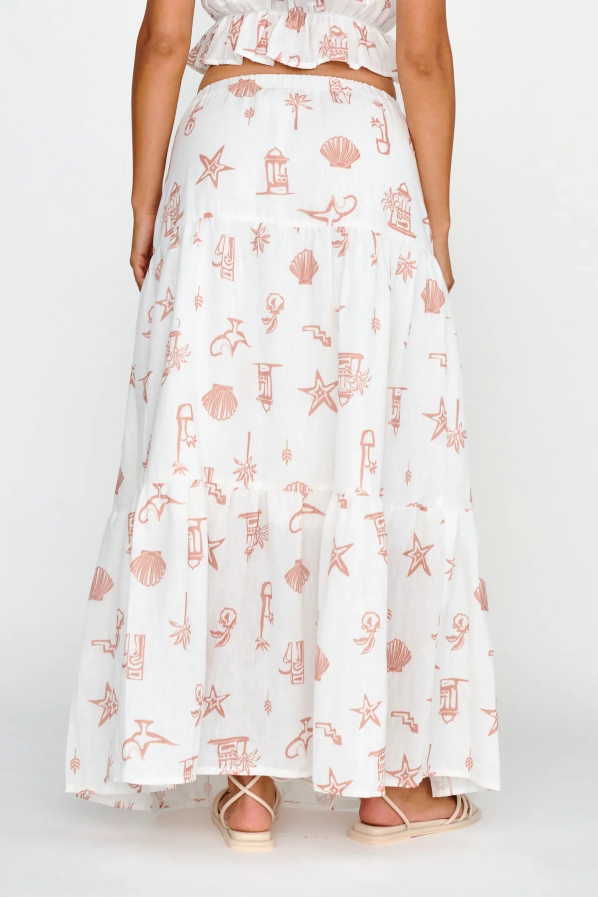 South Bay Maxi Skirt Print Mocha