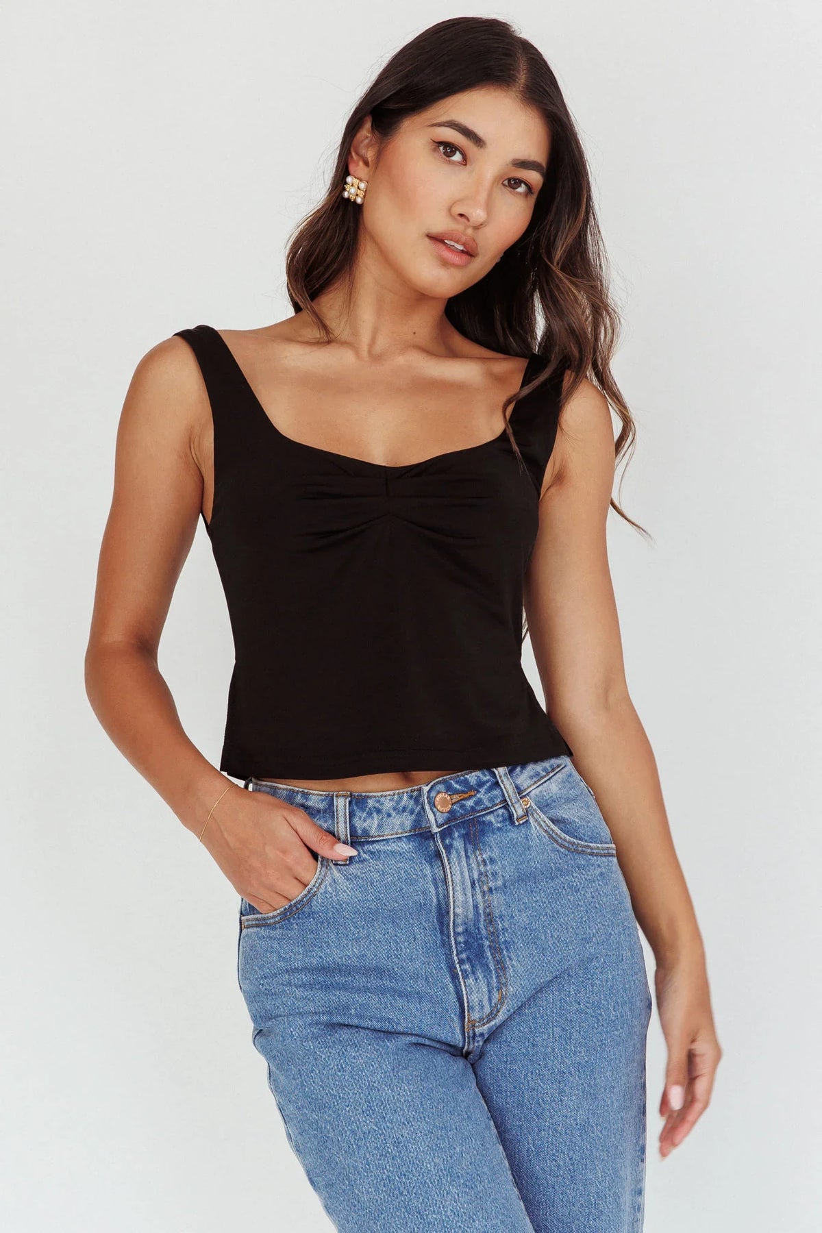 Tricia Pintuck Bust Top Black