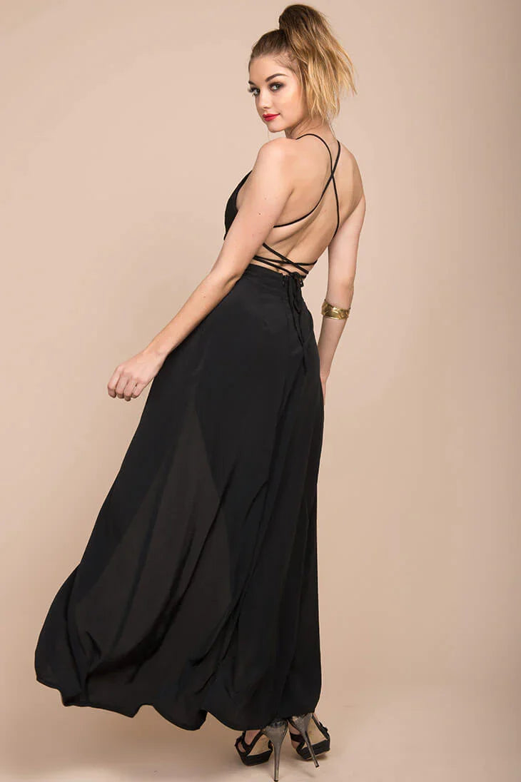Bella Classy Maxi Romper Black