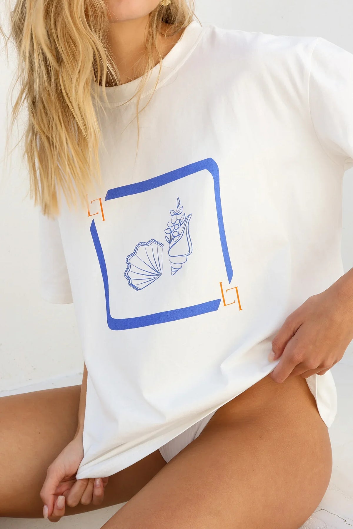 LOST IN LUNAR By The Sea Tee White