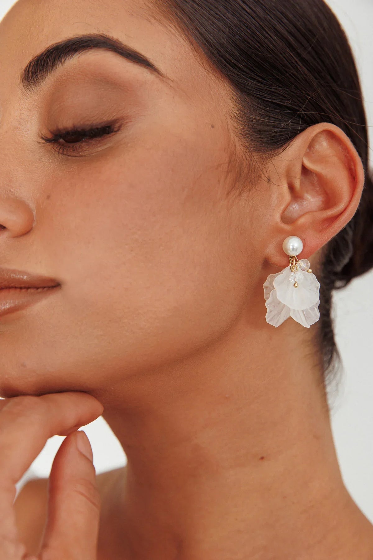 Earth Angel Petal Earrings Gold