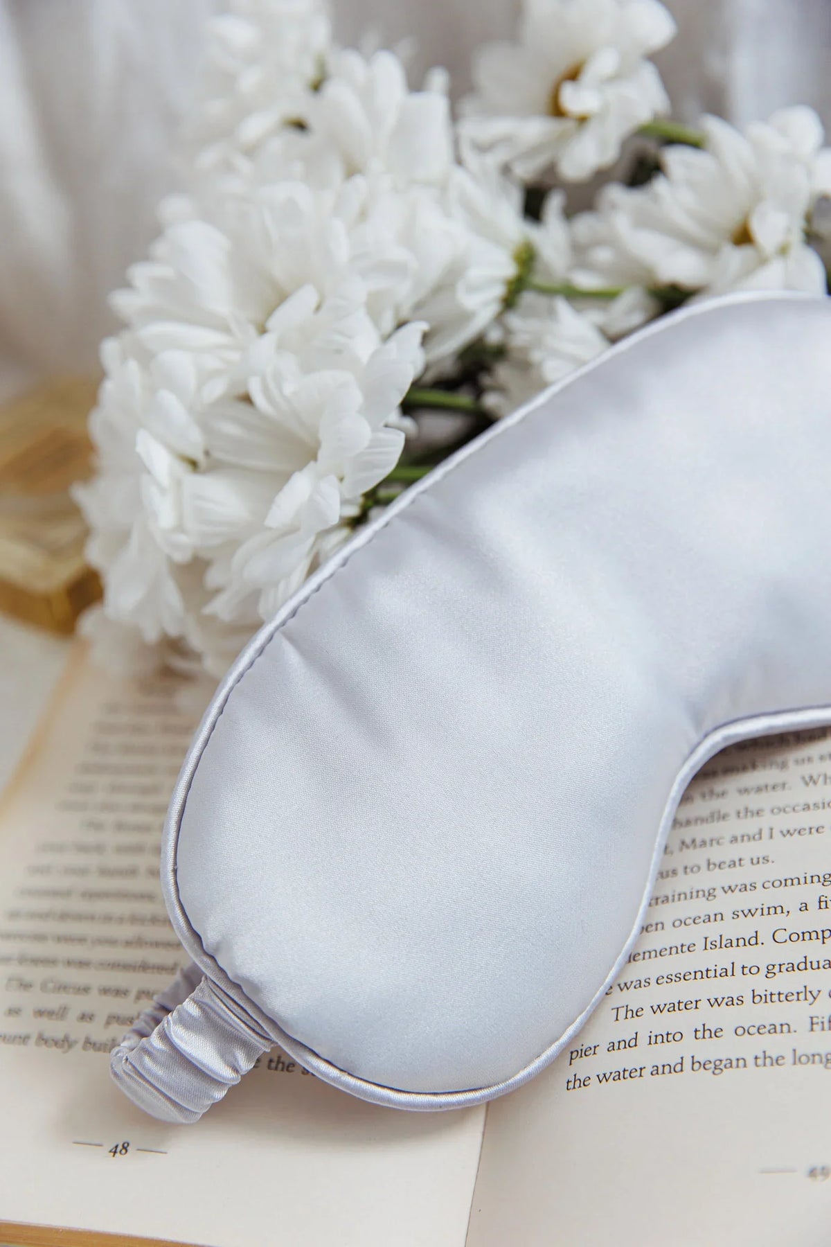 Sweet Dreams Satin Eye Mask Silver