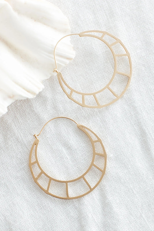 Dinah Hoop Earrings Gold