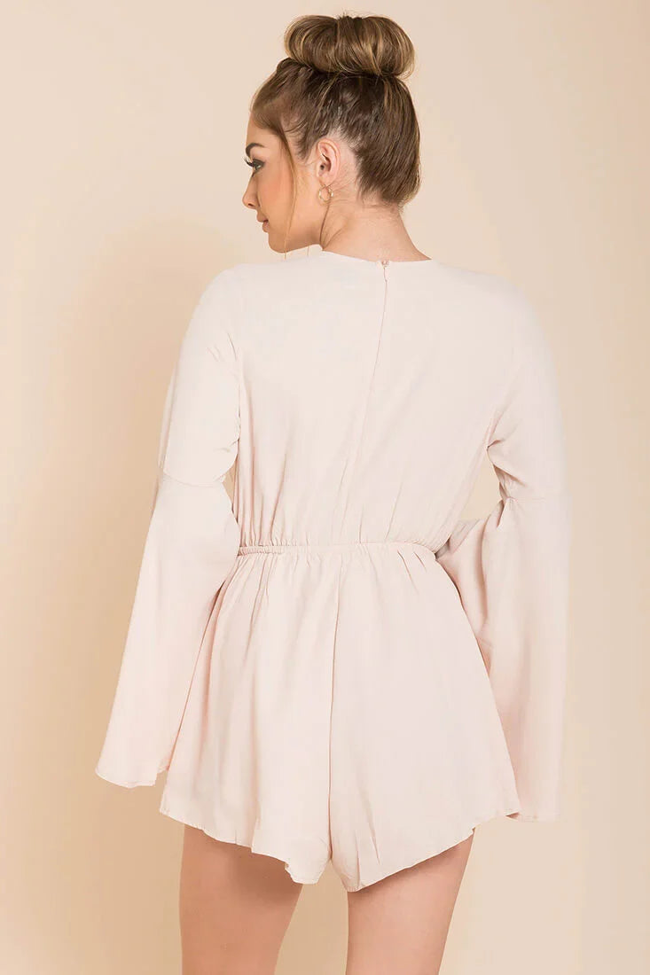 Lailani Floral Romper Nude