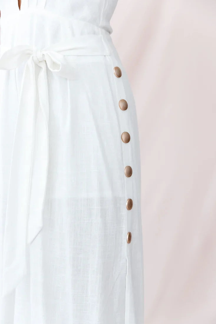 Aruba Wide Leg Halterneck Jumpsuit White