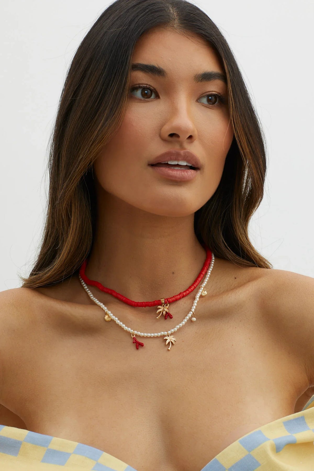 Tahiti Sunset Pearl Beach Necklace Gold