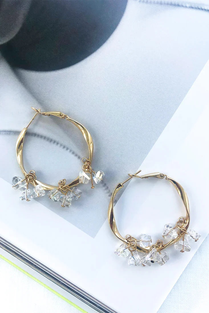 Bijoux Twisted Hoop Earrings Gold