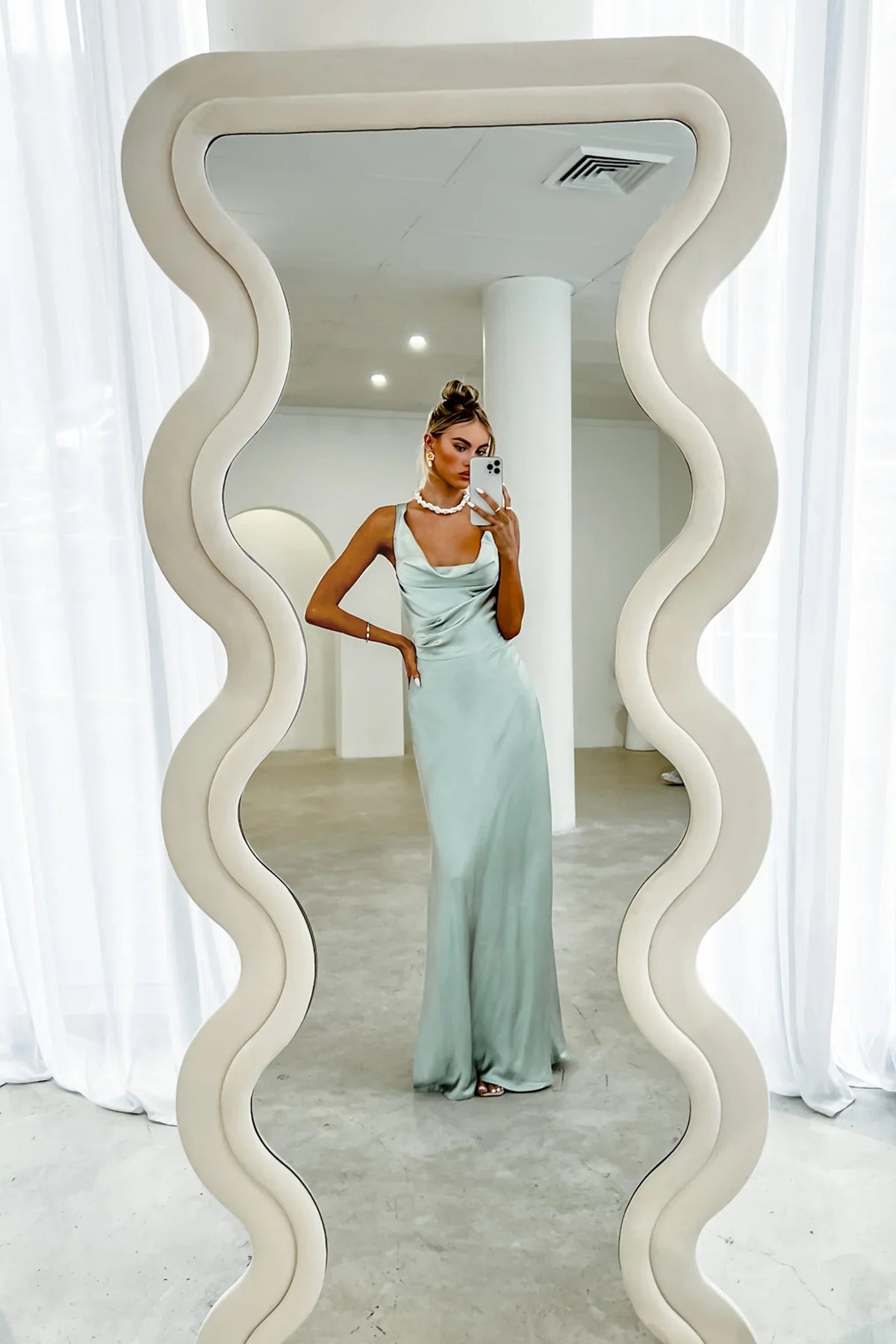 Sitara Tied Back Maxi Dress Sage