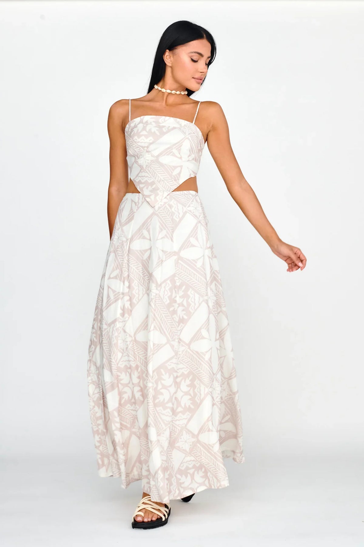 Sought After Maxi Skirt Print Latte