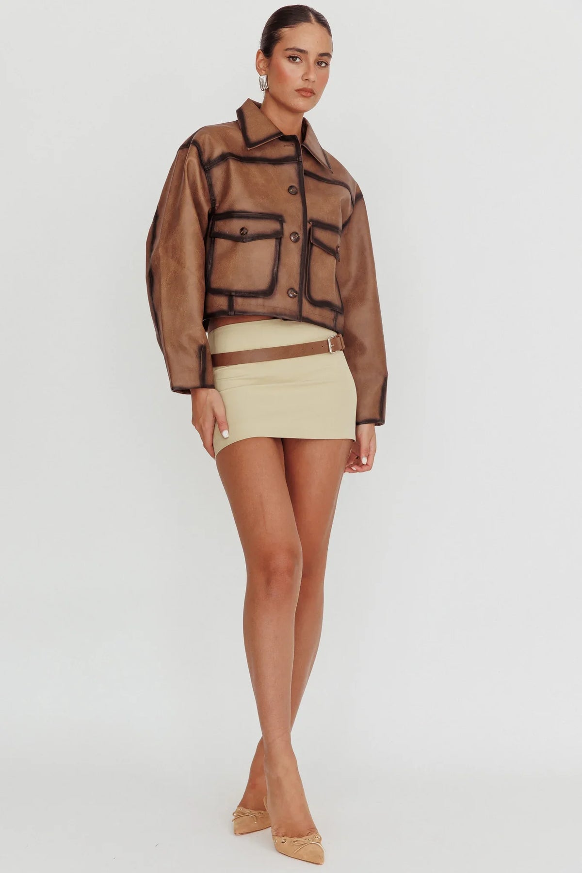 December Front Pocket Jacket Brown