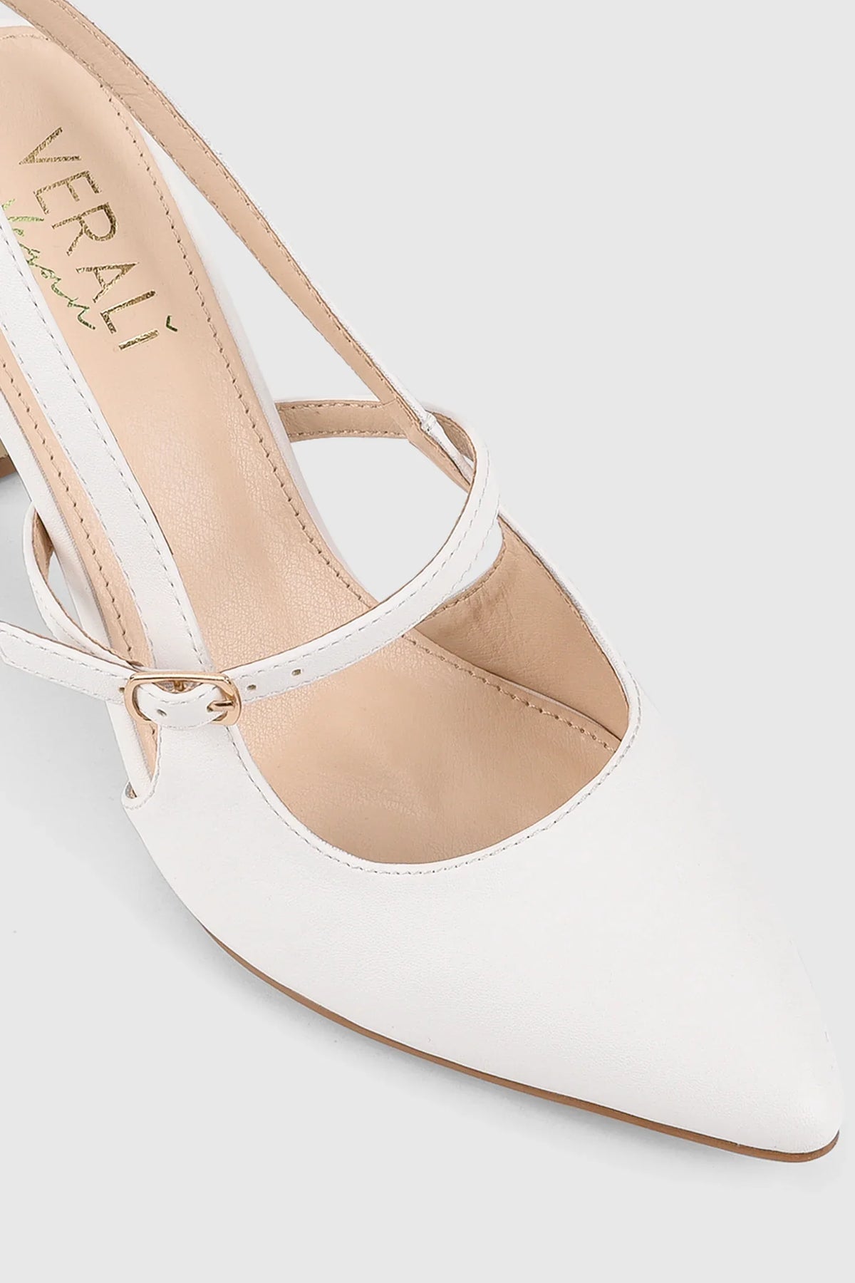 VERALi Kimchi Slingback Block Heels White