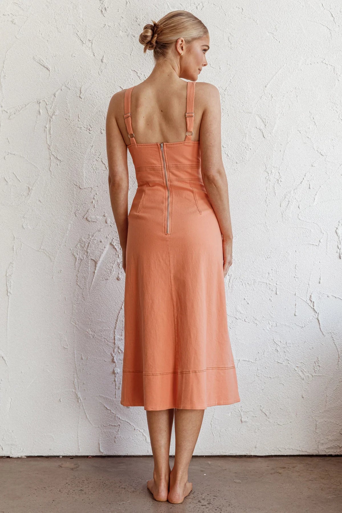 Elias Decorative Stitch Midi Dress Mango