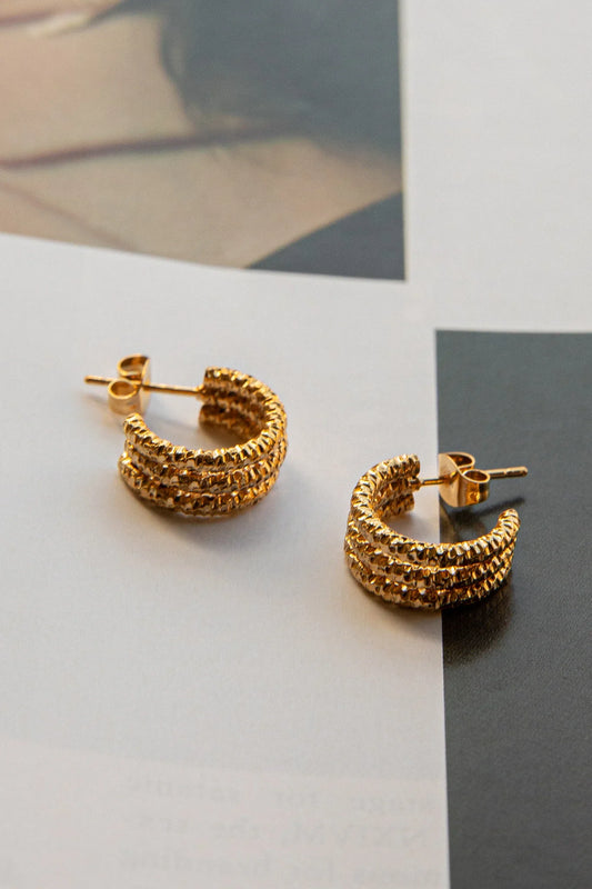 Goldilocks Open Hoop Earrings Gold