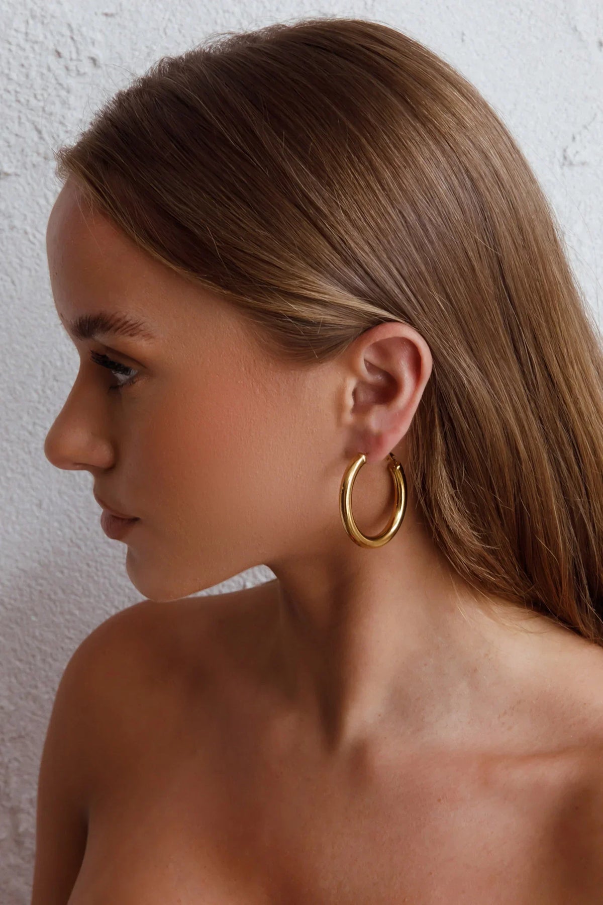 Medusa Hoop Earrings Gold