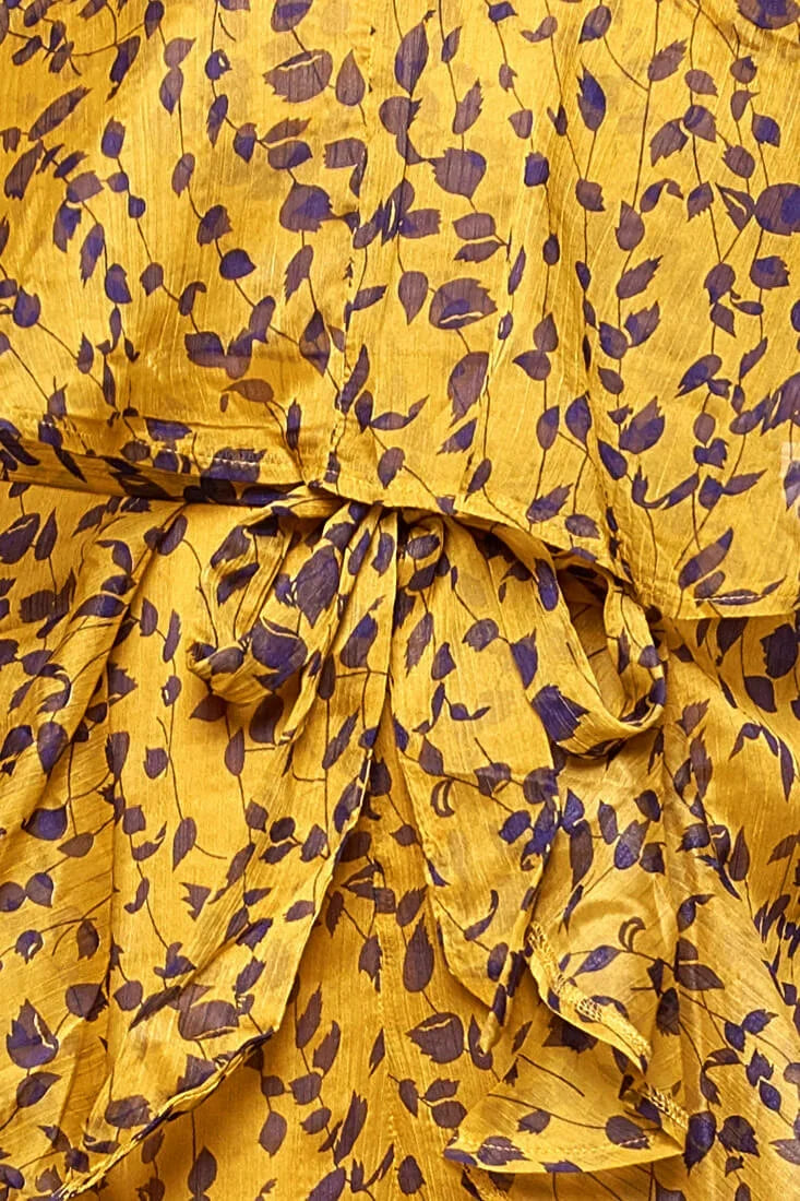 Constance Flowy Summer Jumpsuit Yellow Mustard