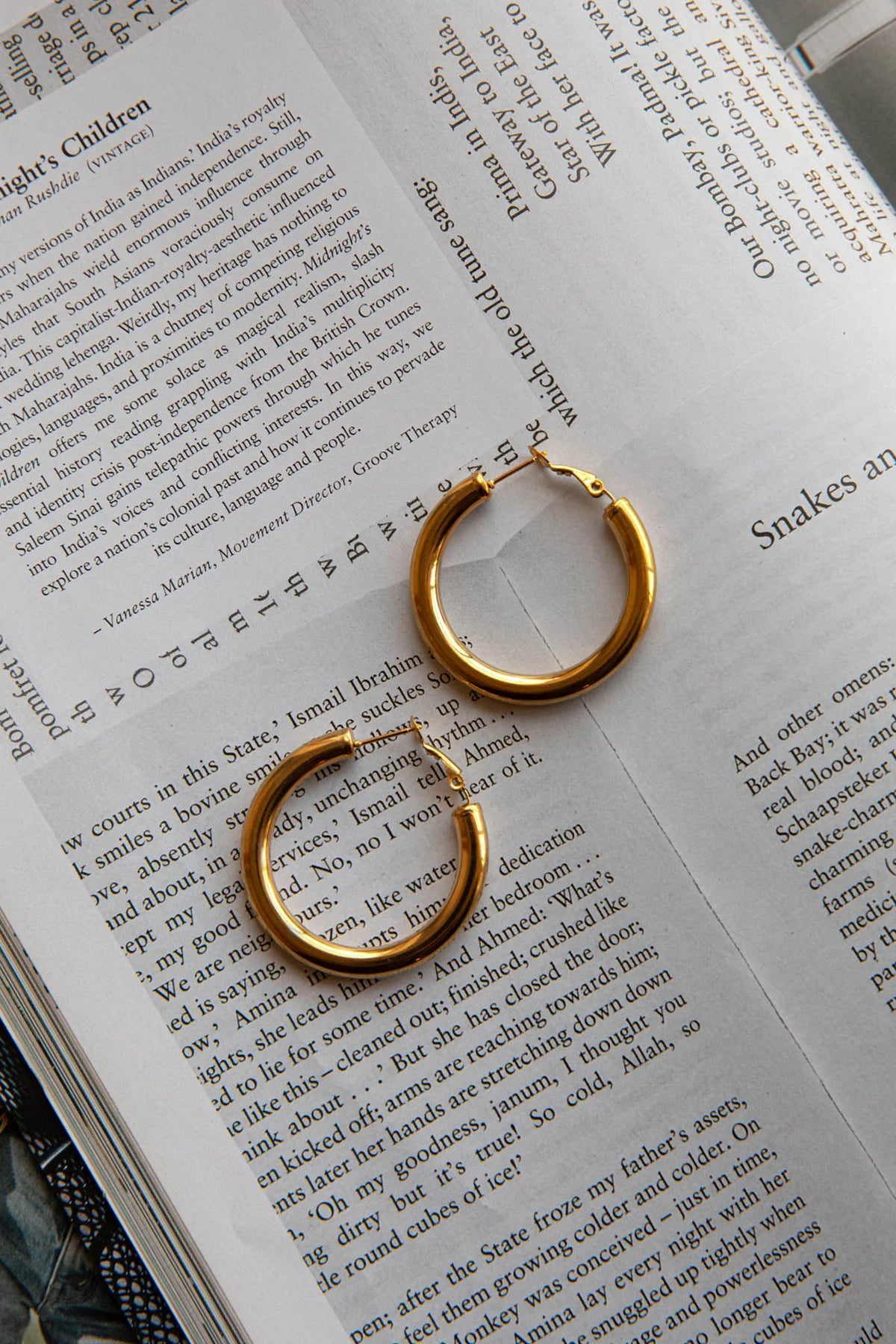 Medusa Hoop Earrings Gold