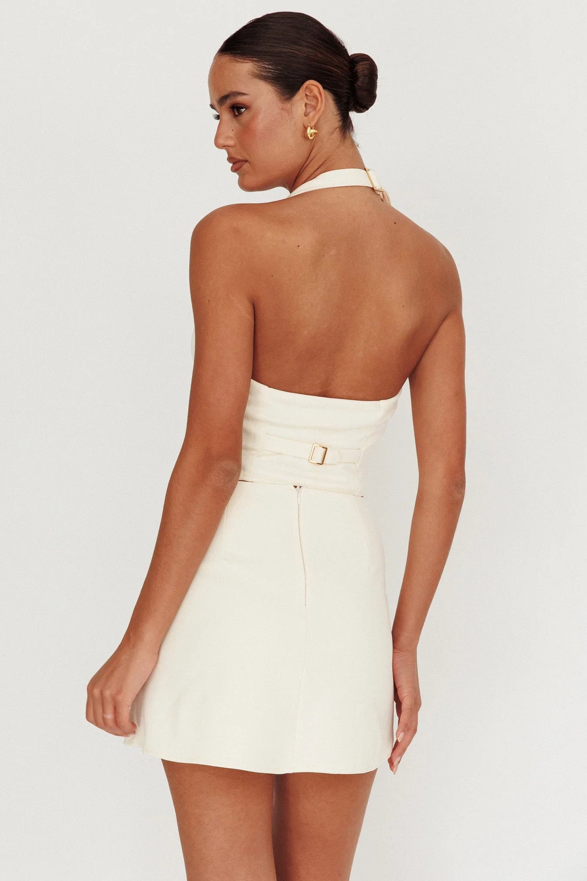 Tammi Halter Vest Top Oyster