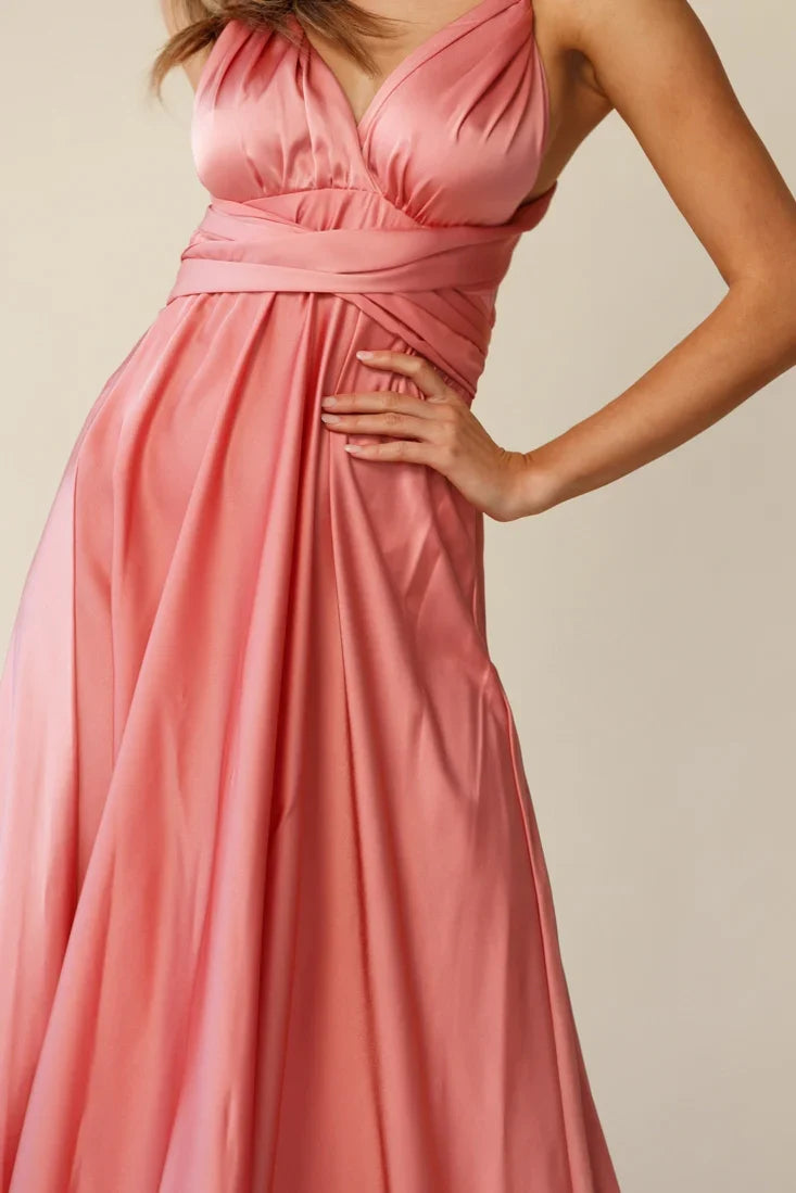 Ariana Multiway Maxi Dress Rose