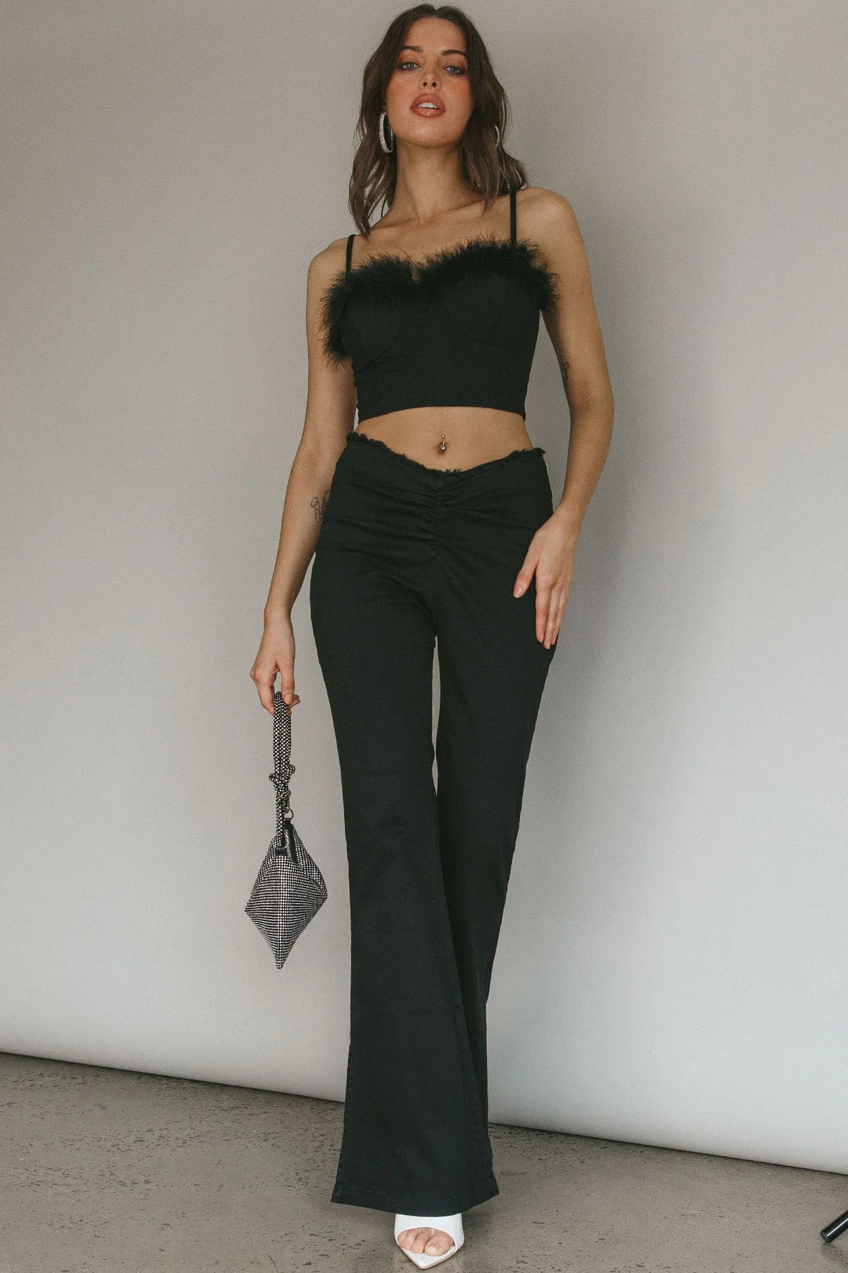 Mahla Flared Pants Black