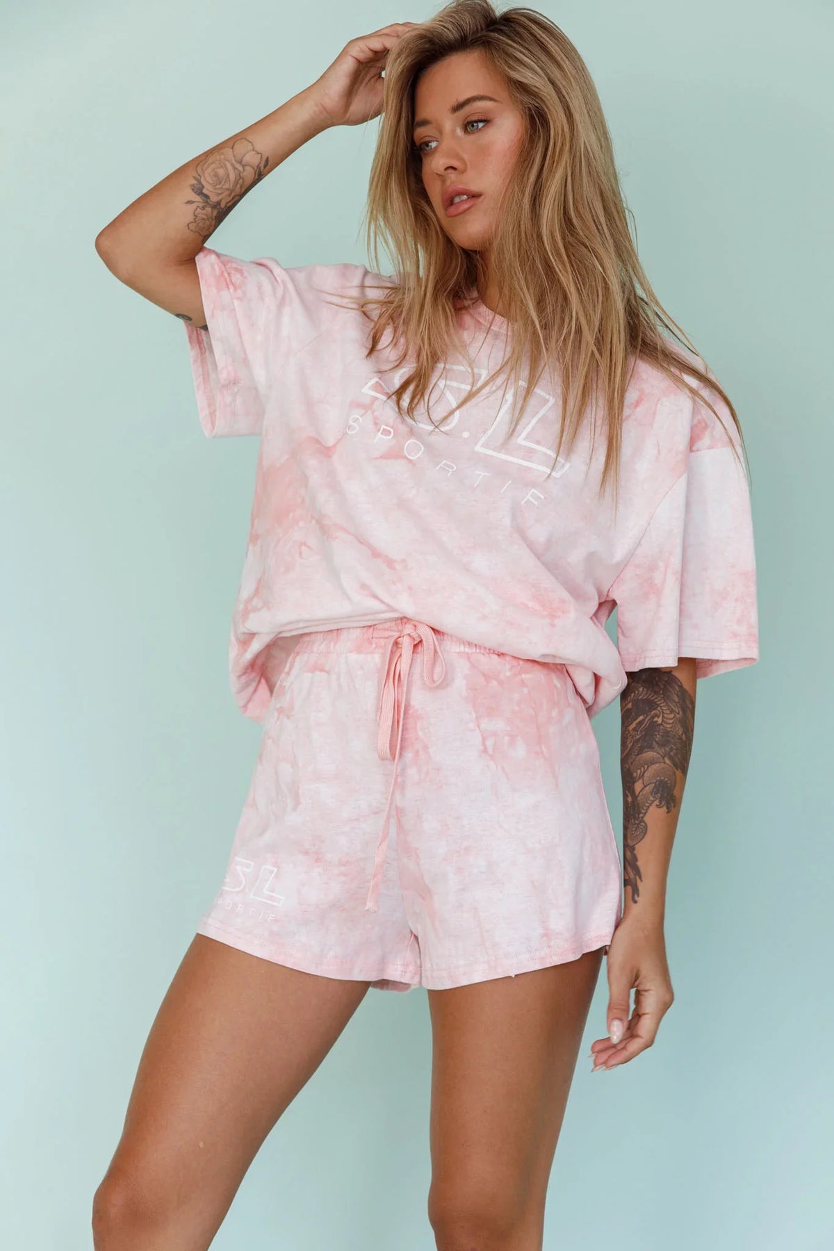 Cruise Control Tie Dye Shorts Pink