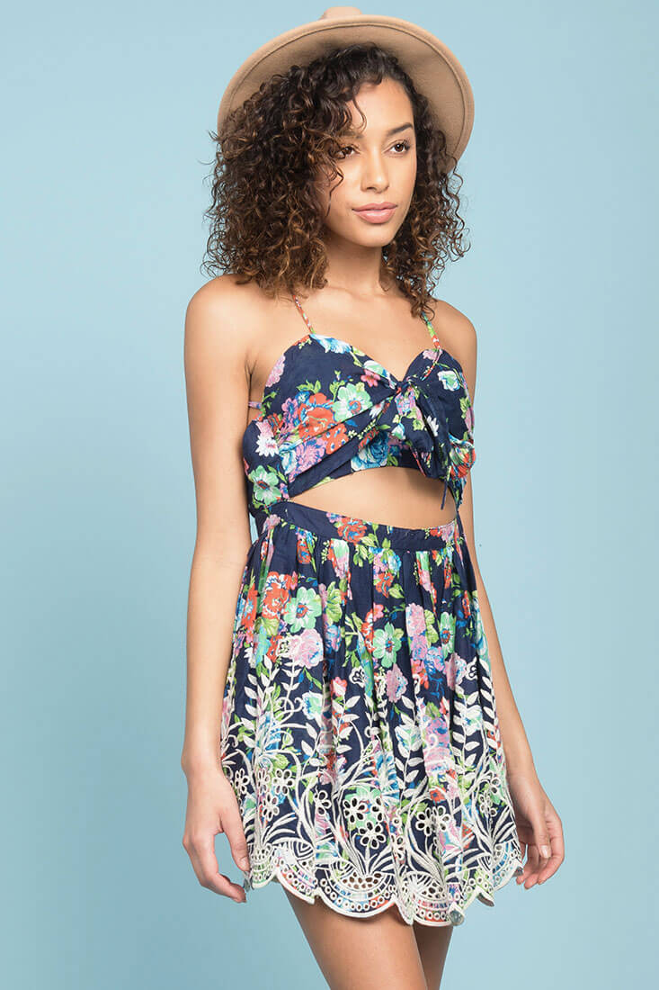 Splash Beach Dress Navy