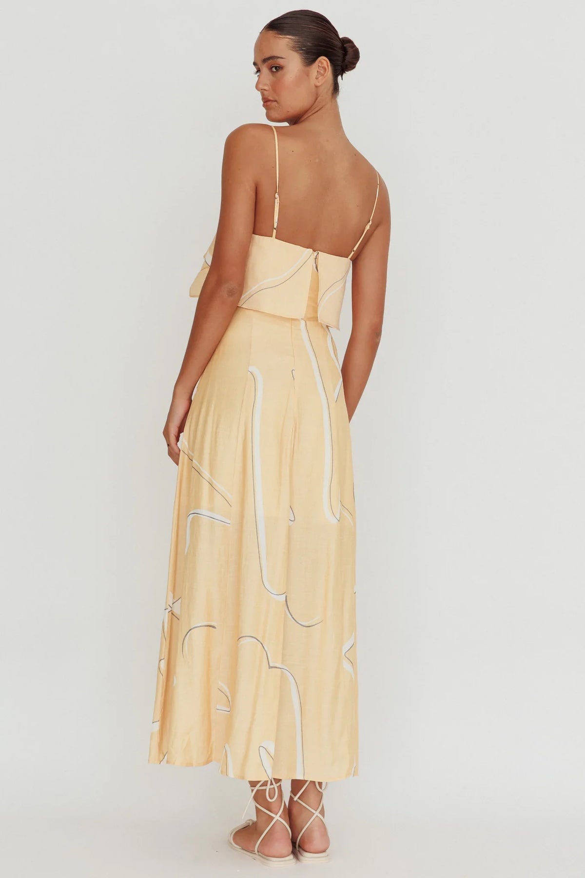 Cressida Line Ruffle Maxi Dress Mango