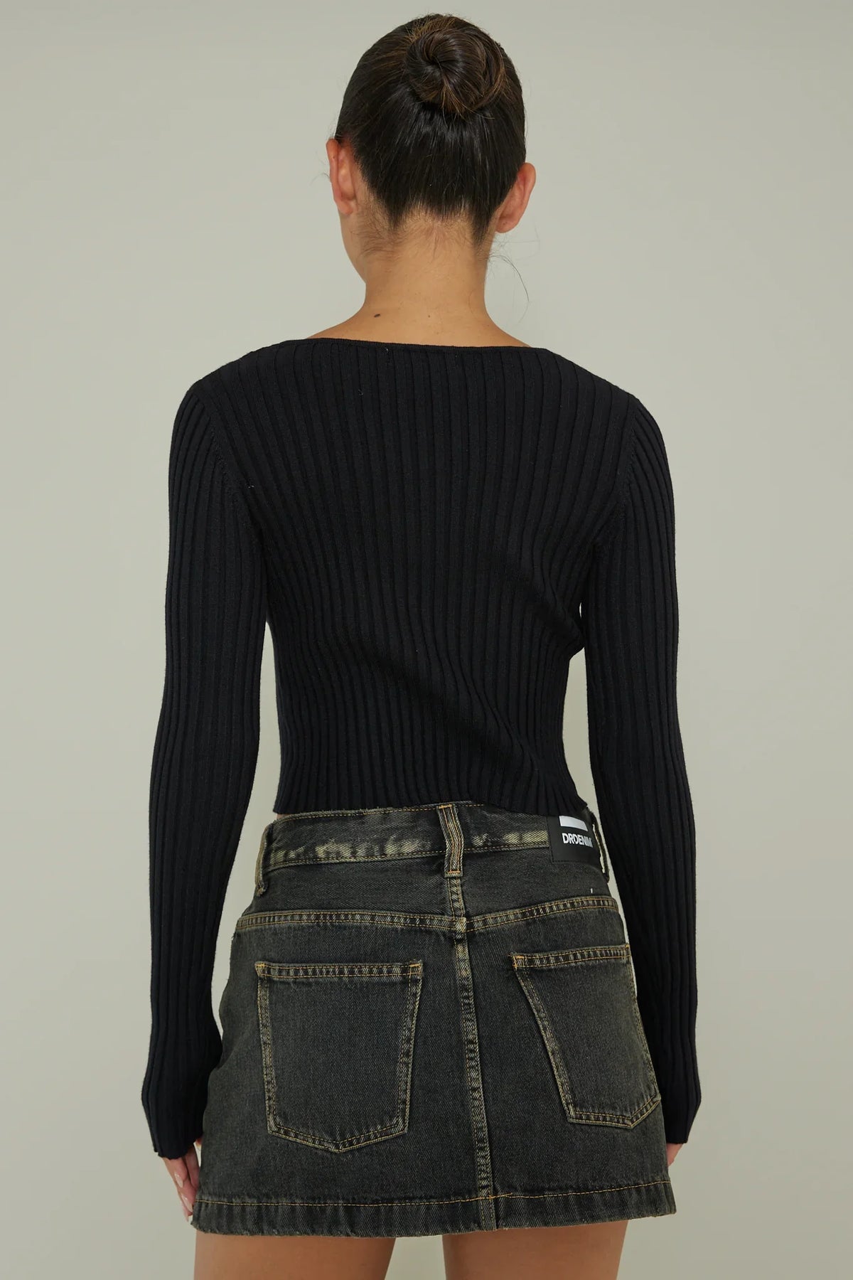 New School Long Sleeve Top Black