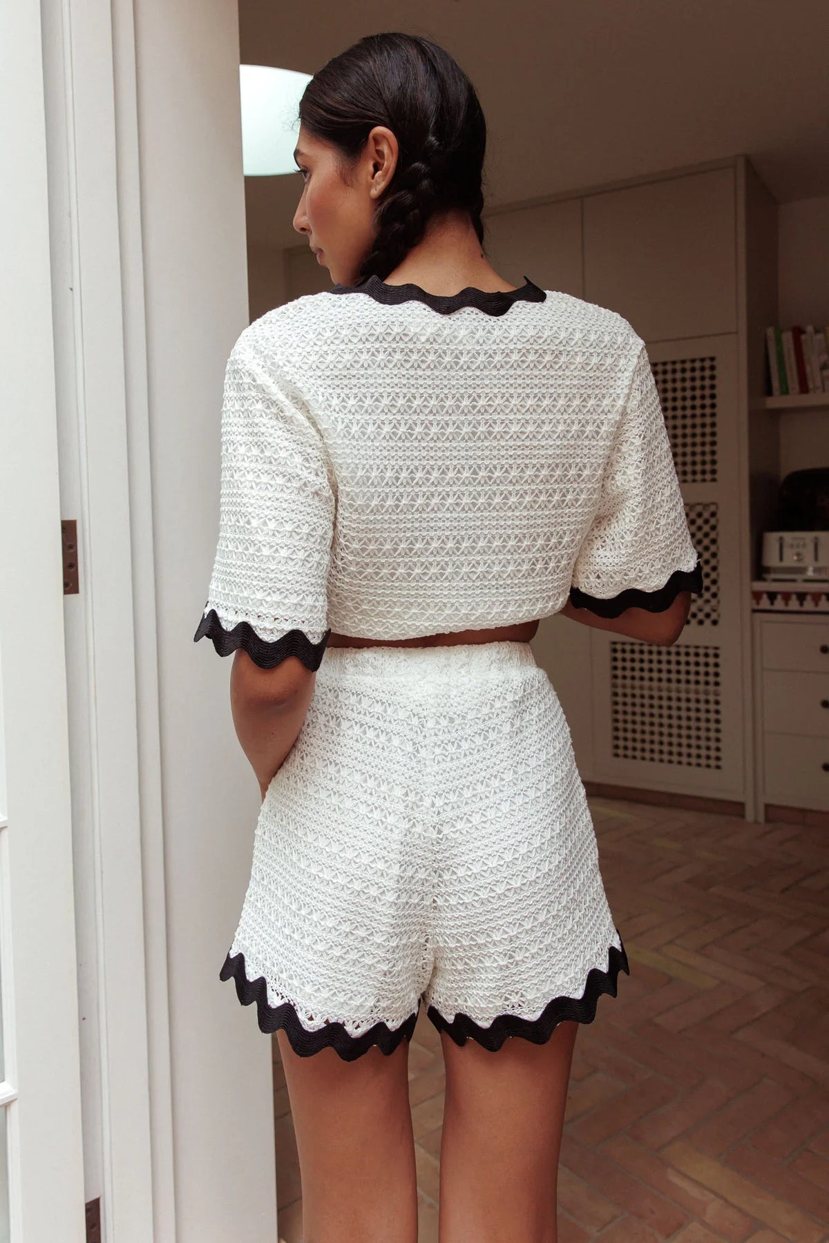 Breakaway Shorts Crochet White