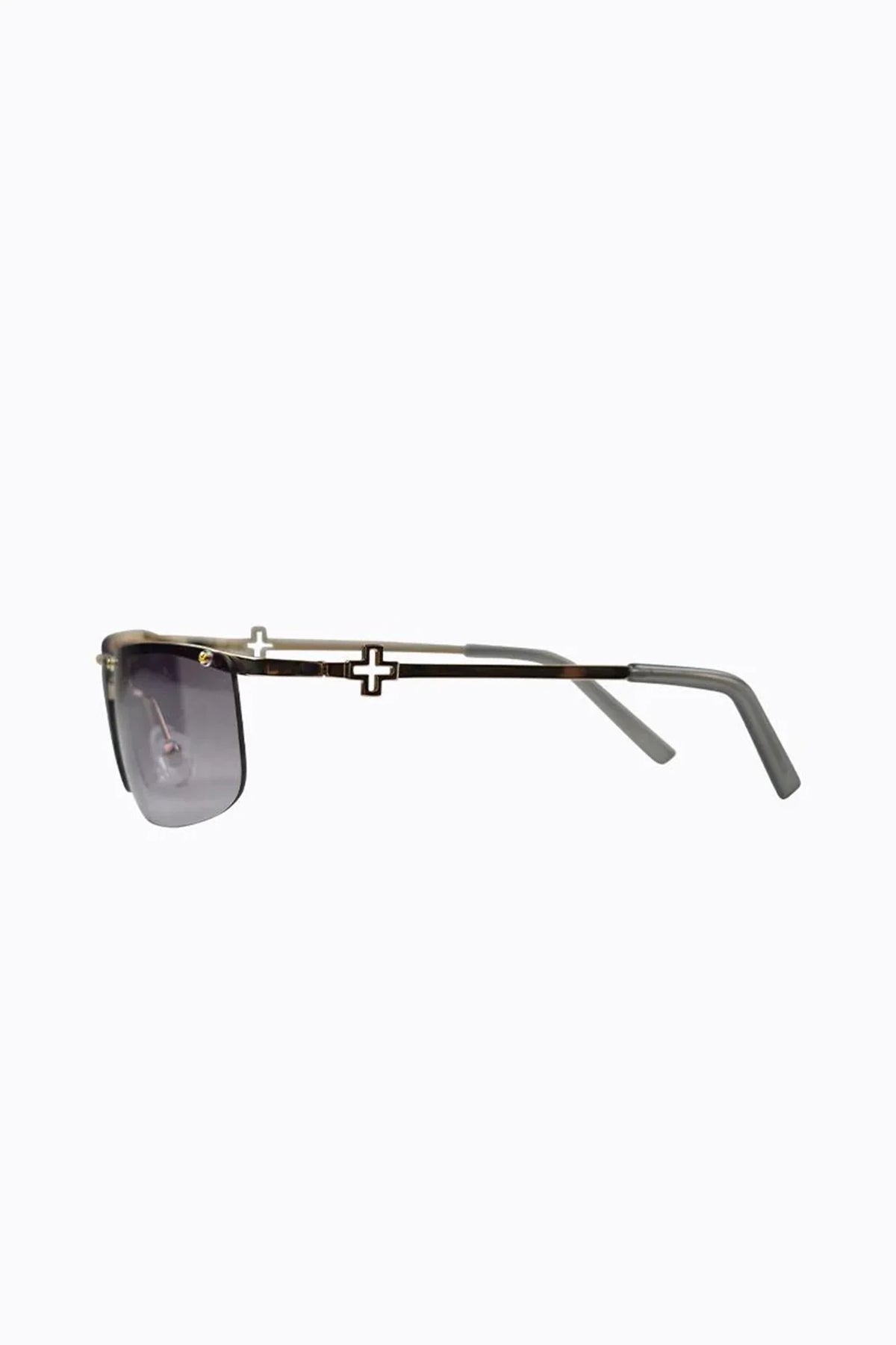 Peta And Jain Metal Mono Lens Sunglasses Gold