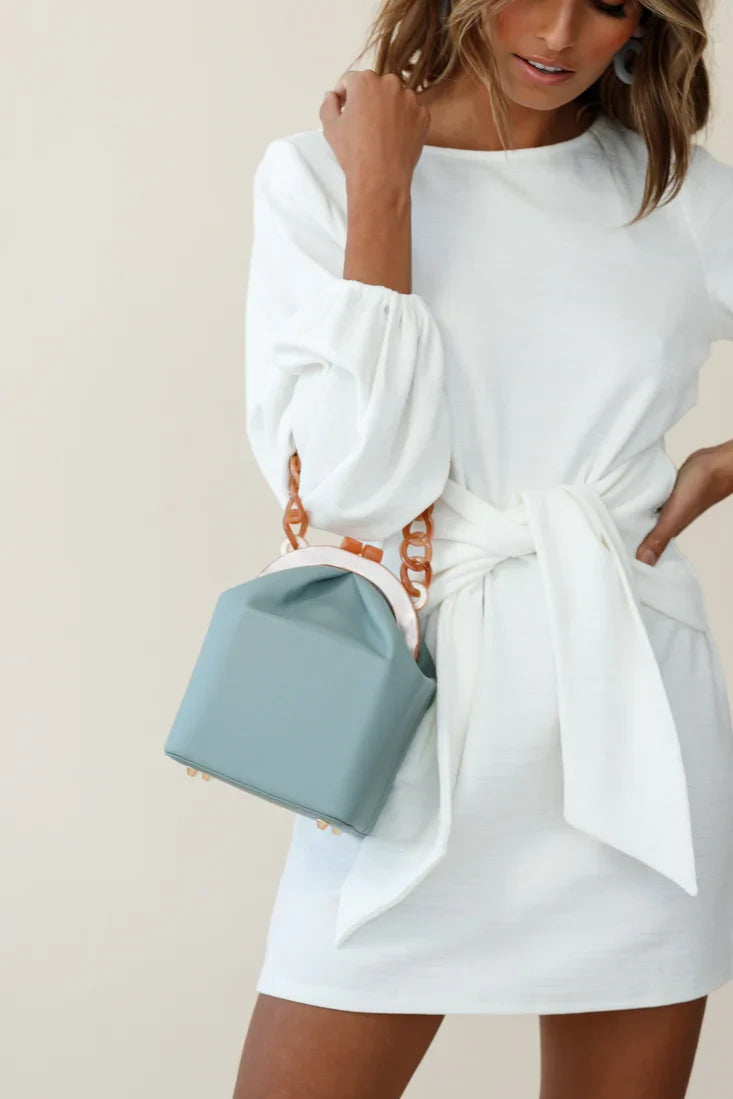 Kerrie Kiss-Lock Box Bag Pistachio